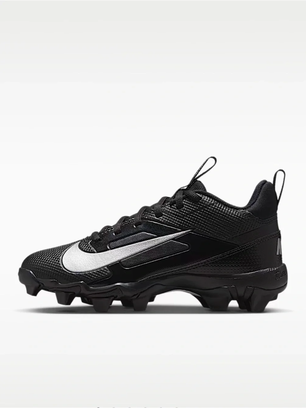 Nike Kids Black and Silver Cleats